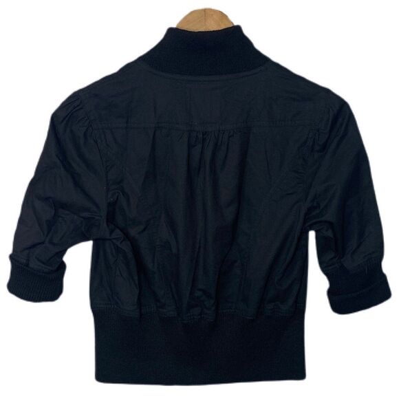 L Black Jacket, Snap buttons, roll up sleeves - Picture 4 of 7